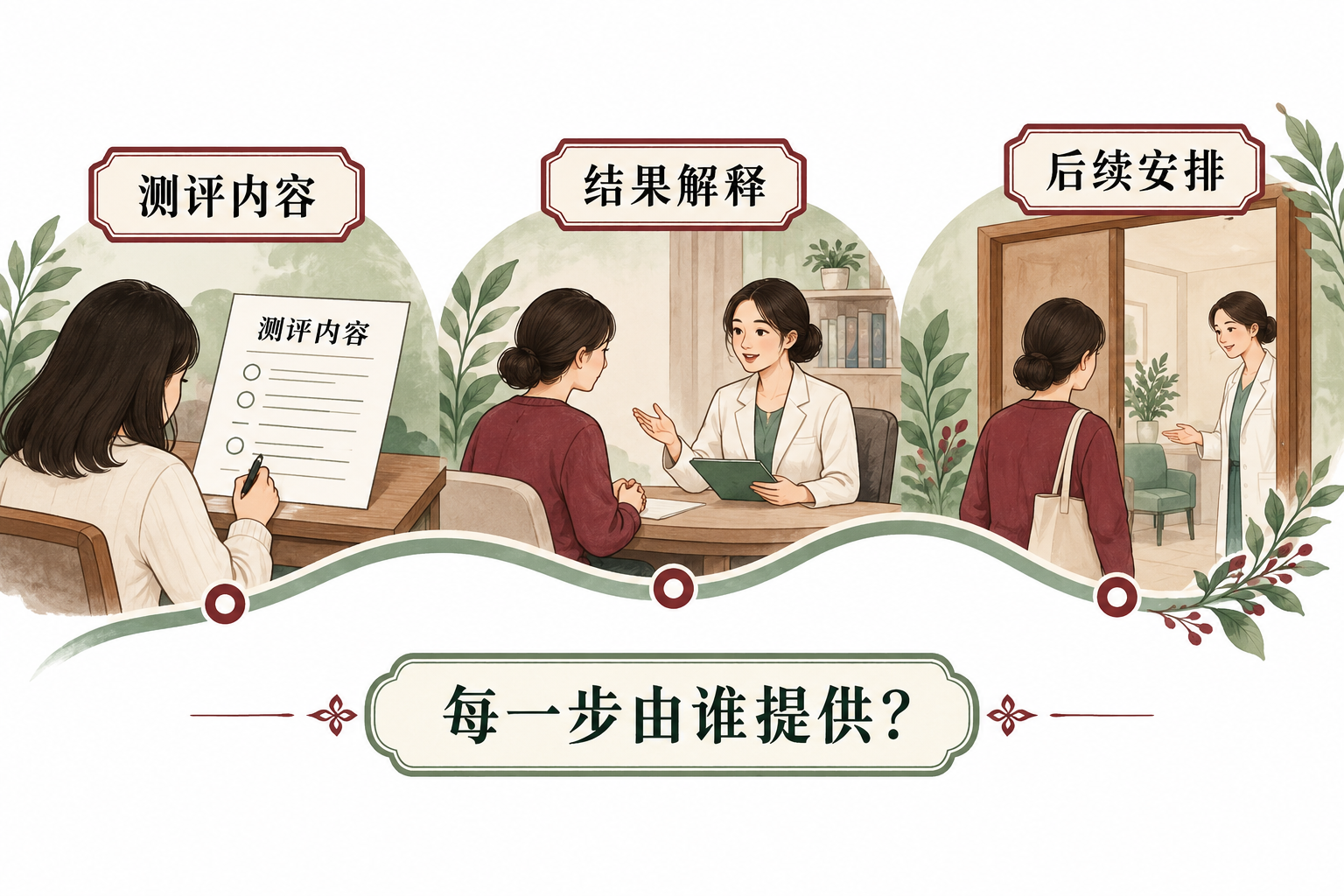 测评、解释与后续安排需要分别明确人员和服务范围。