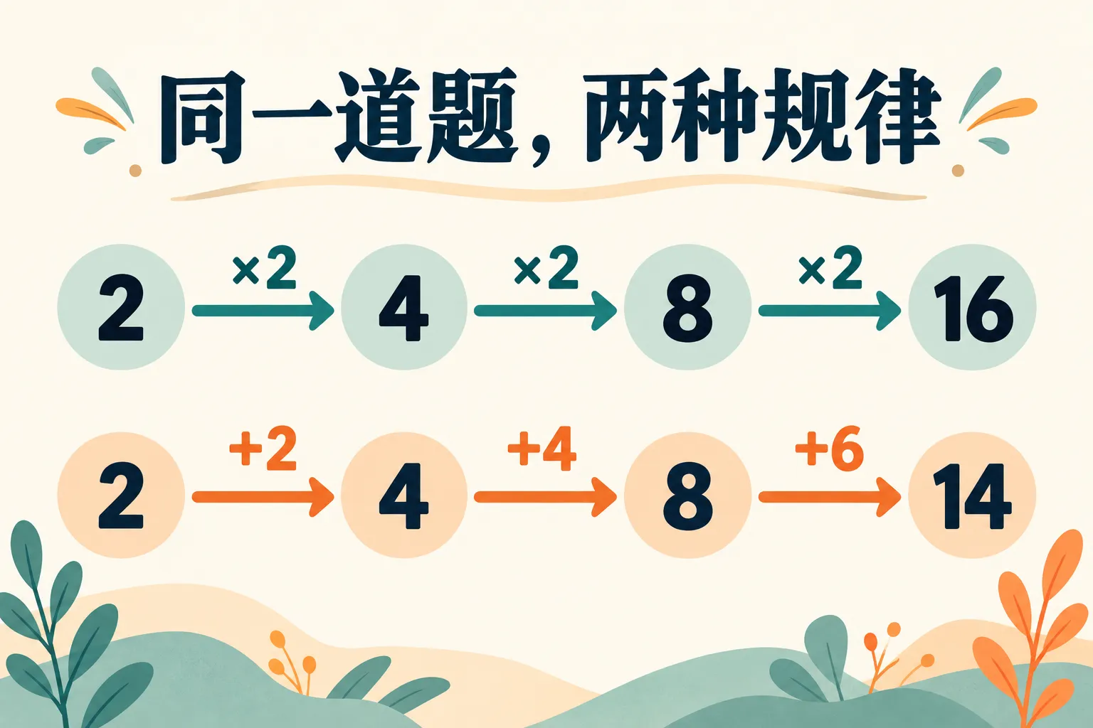 同一道数列题可以接出两条规律