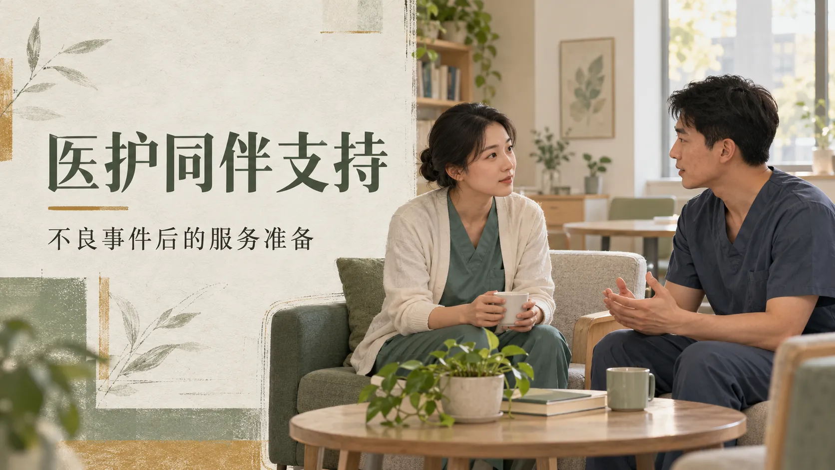 医护人员在安静的员工空间平等交流