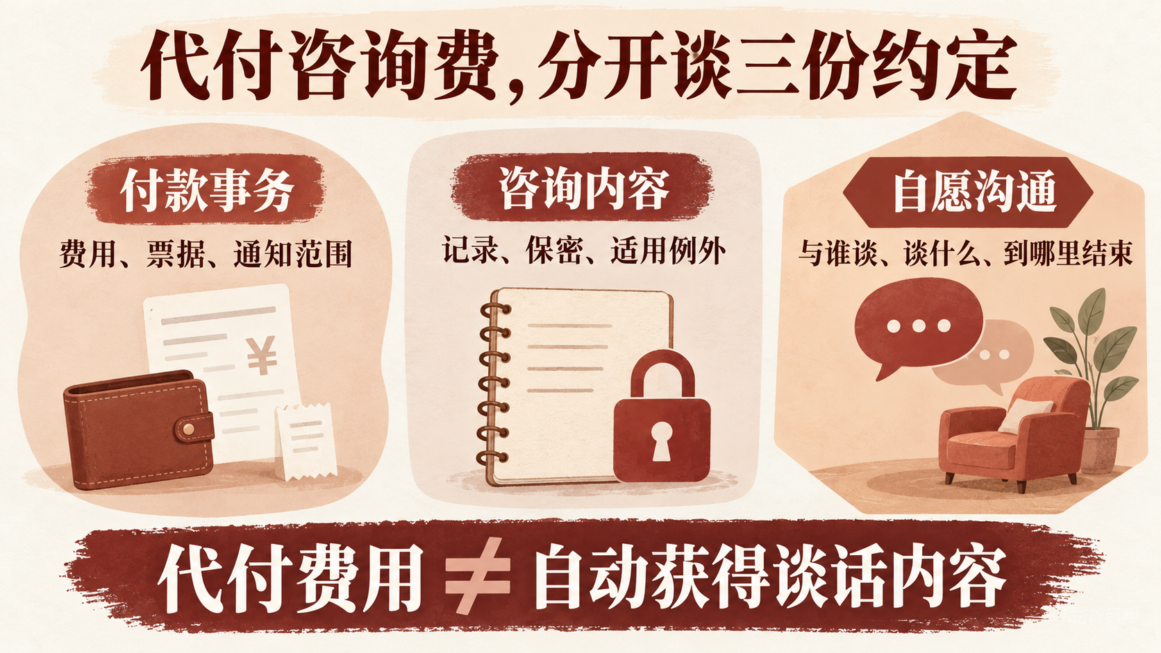 成年人的心理咨询由家人付钱，咨询内容就该告诉家人吗？：内容图解