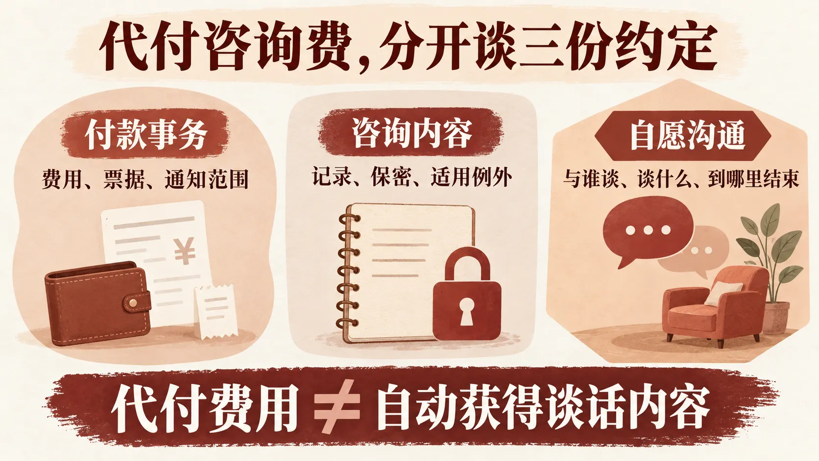 成年人的心理咨询由家人付钱，咨询内容就该告诉家人吗？：内容图解