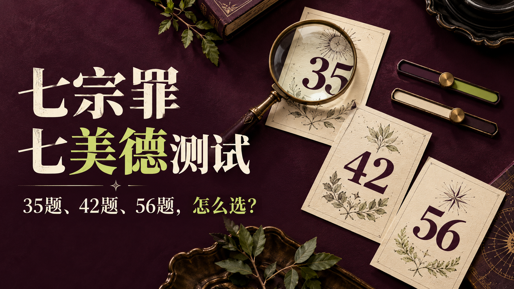 七宗罪与七美德测试:辨认版本与理解双高结果的原创示意封面