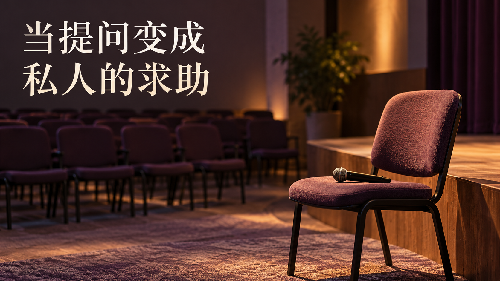 心理讲座现场 有人突然讲起自己的私事