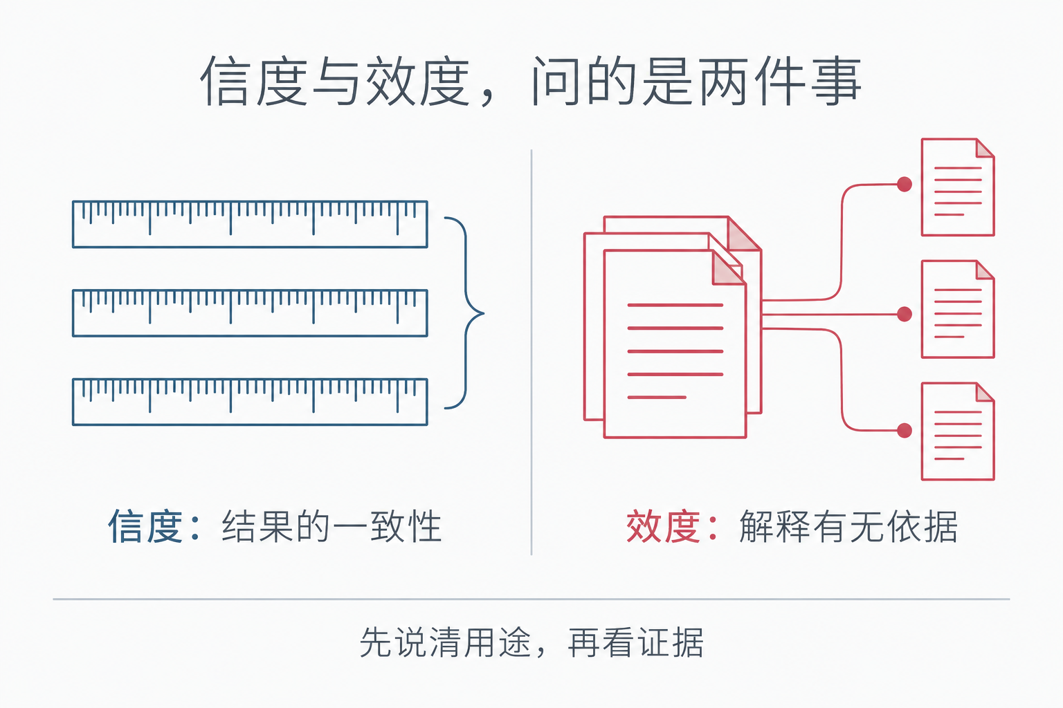 信度与效度,问的是两件事