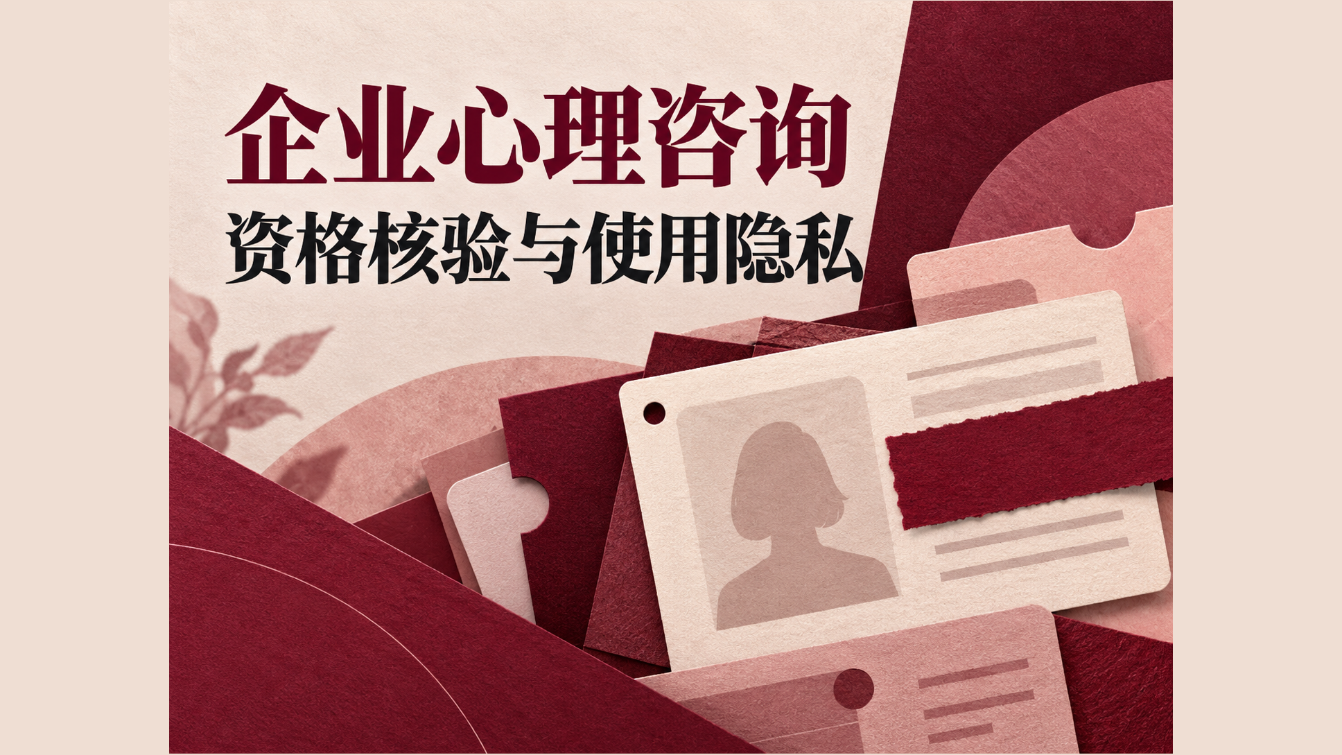 企业心理咨询资格核验和个人使用隐私的信息分层示意