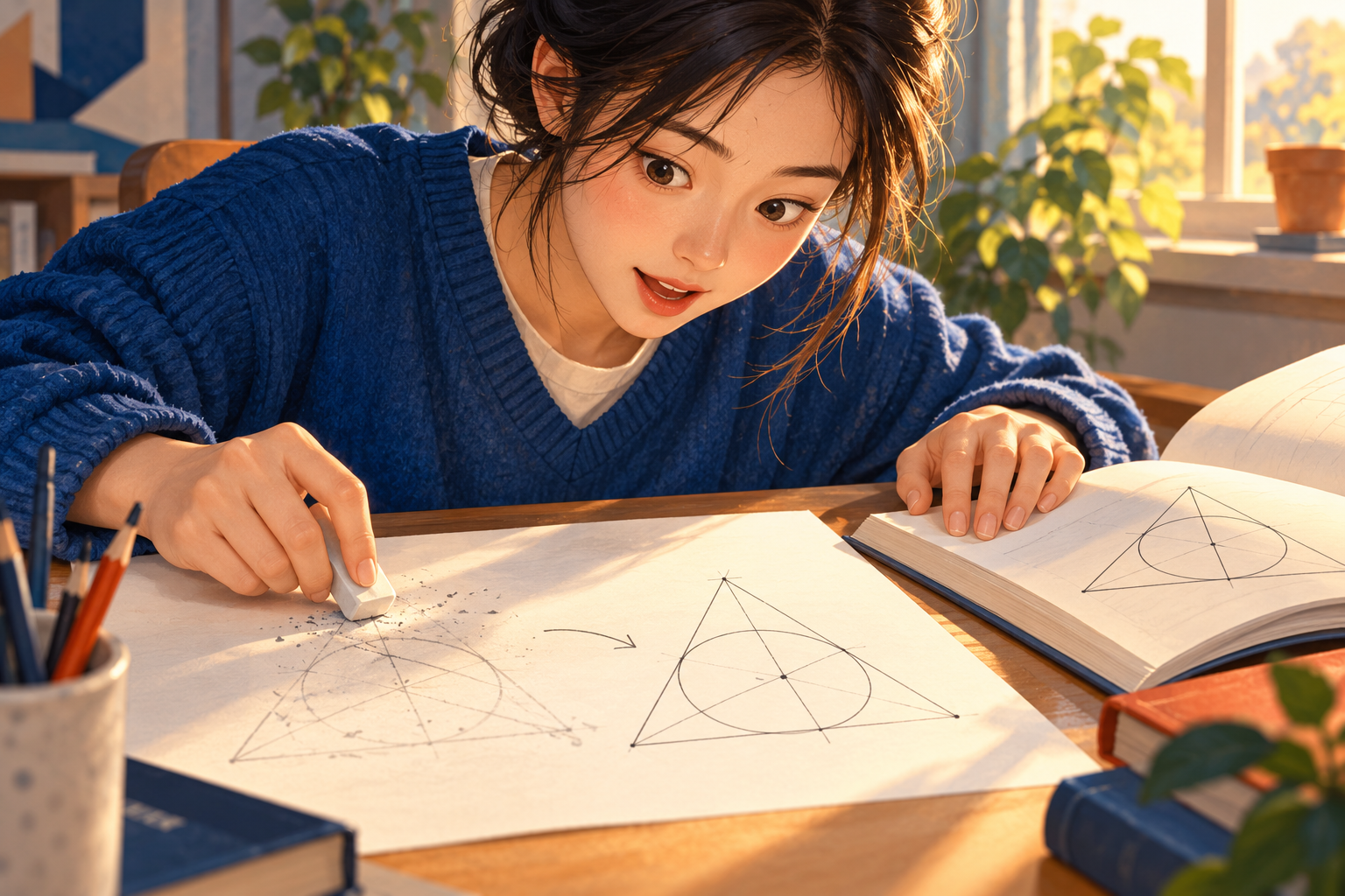 学习者对照教材,发现并修正原先很有把握的错误答案