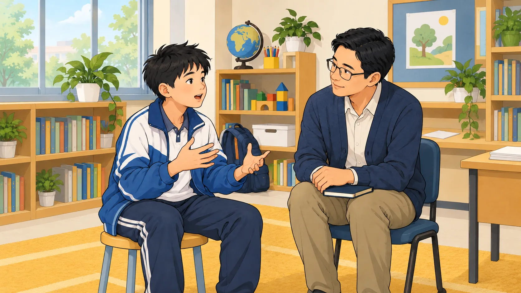 老师通过谈话了解学生的学习生活体验