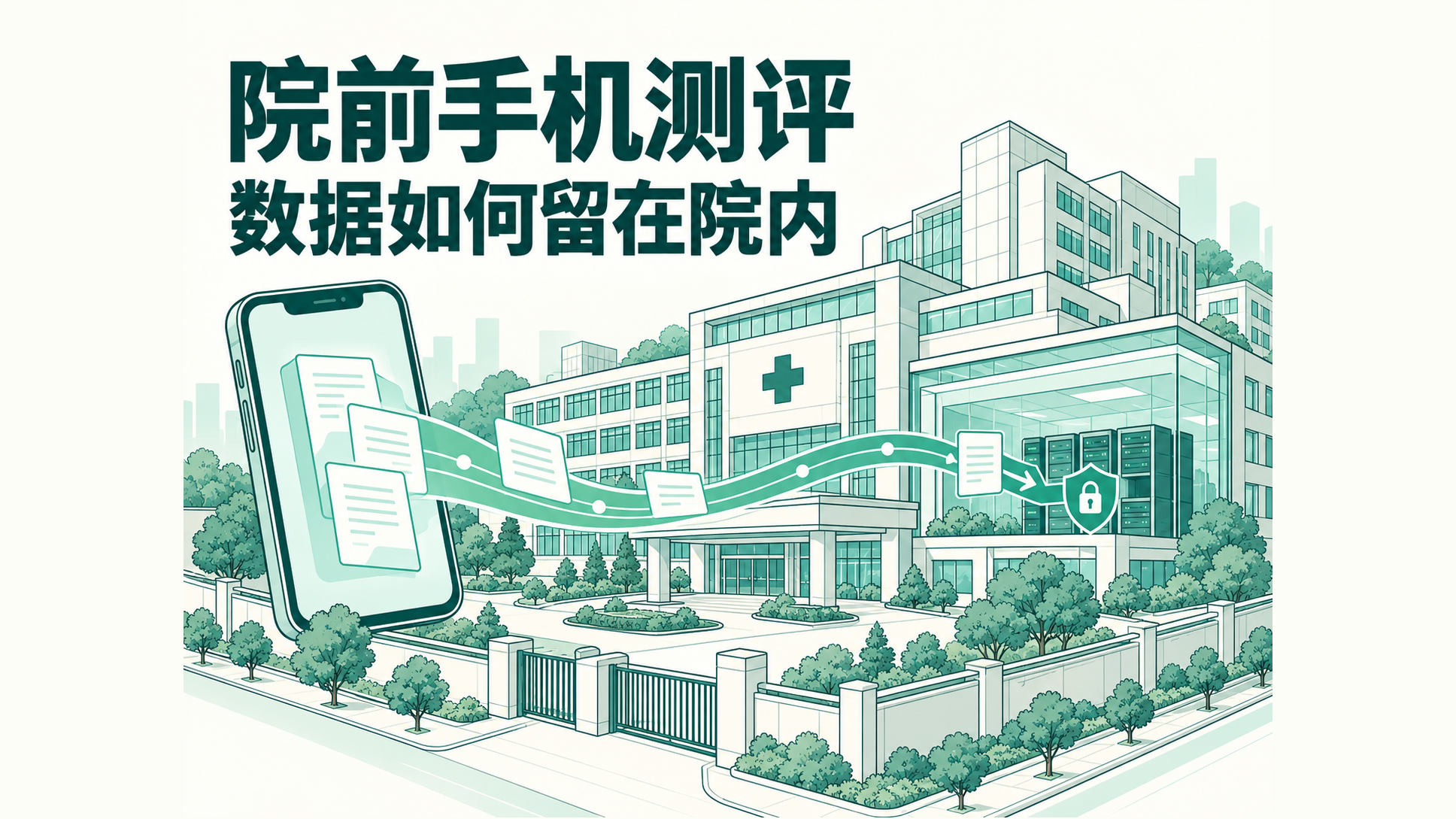 院前手机测评与医院数据留存的部署讨论示意