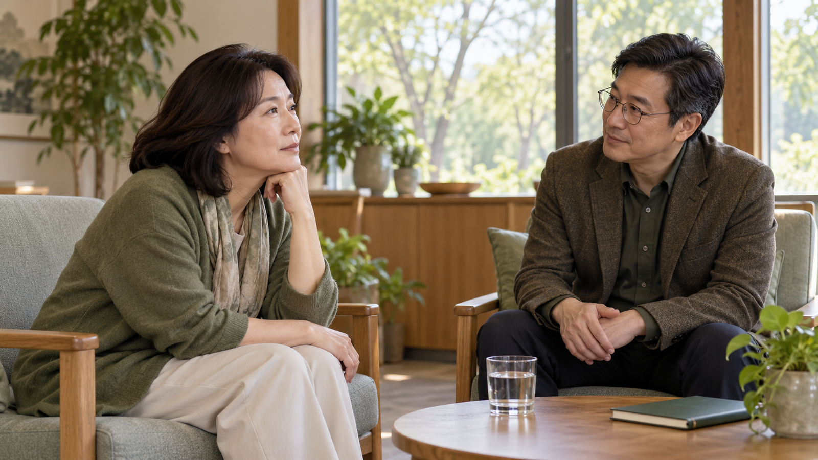 社区支持工作人员安静陪伴成年丧亲者，尊重对方的表达节奏；为合成场景