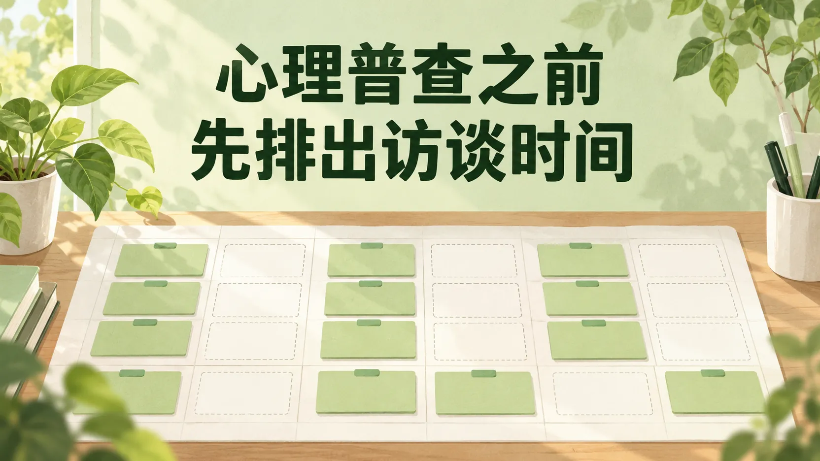 学校心理普查开测前，先排出接下来两周的访谈时间 封面