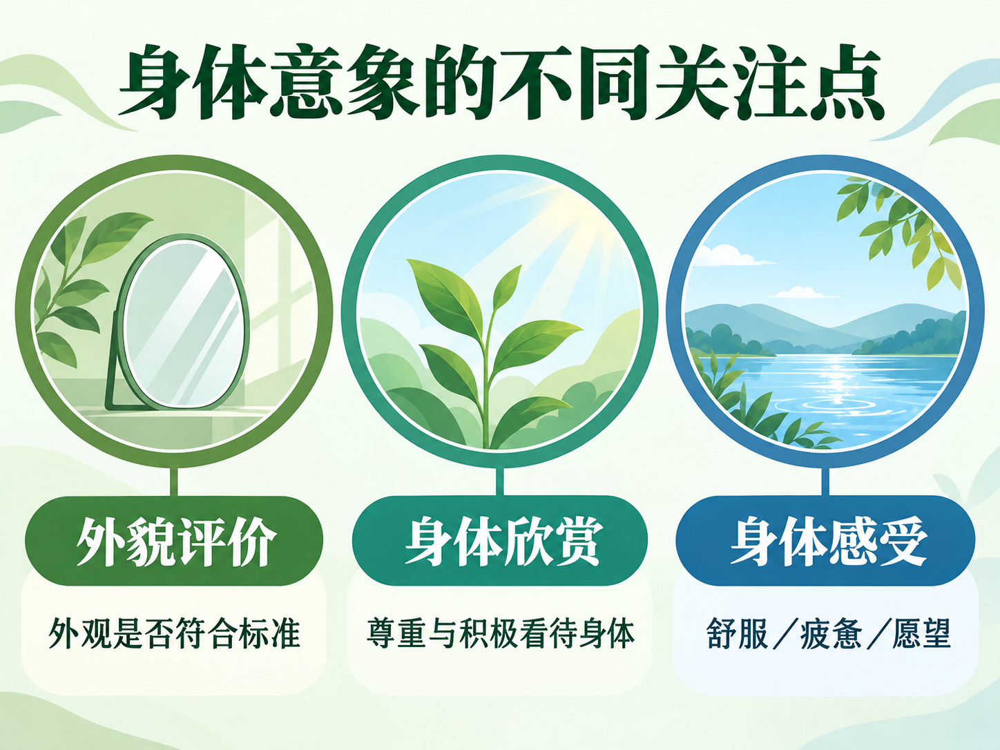 身体意象的不同关注点