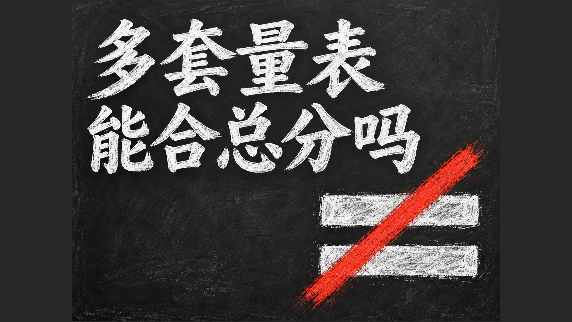 多套心理量表能合成一个心理健康总分吗