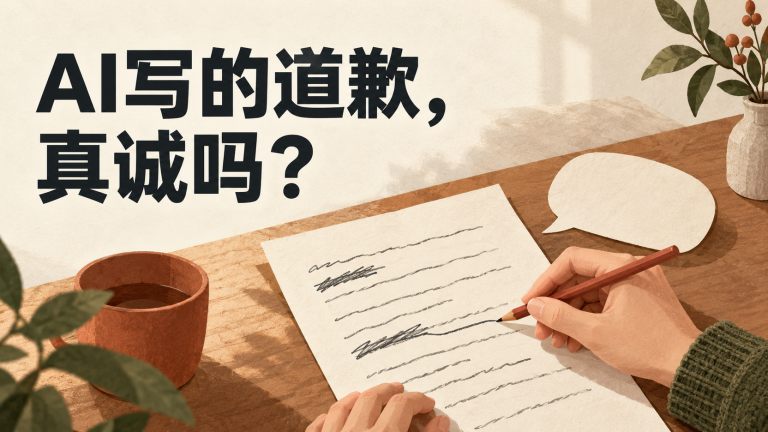 用AI写道歉信：文字可以代写，责任要自己承担