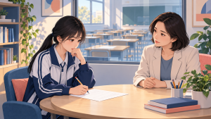 学校心理老师了解学生考试焦虑