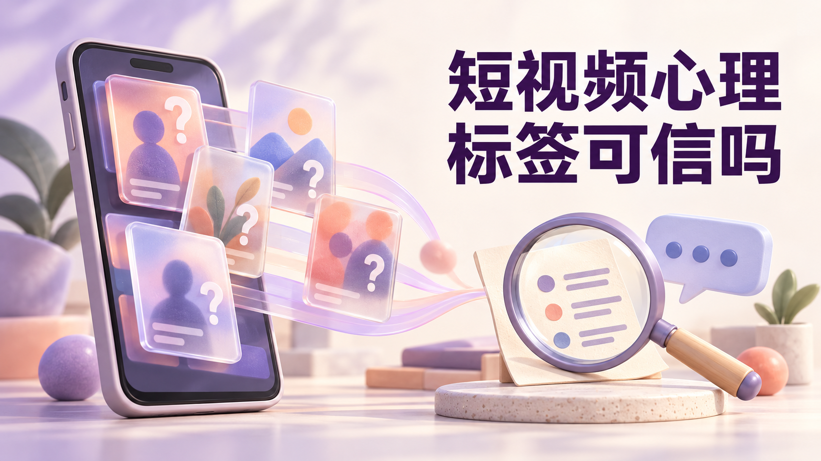 通过放大镜核查短视频中的心理标签