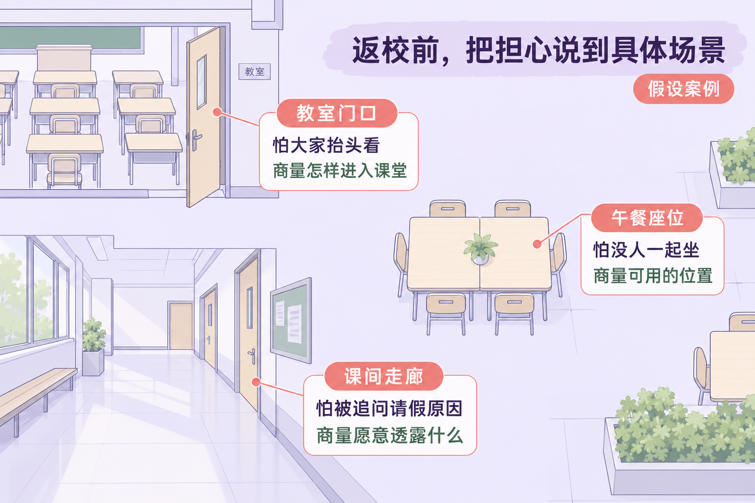 晓禾返校前需要商量的场景