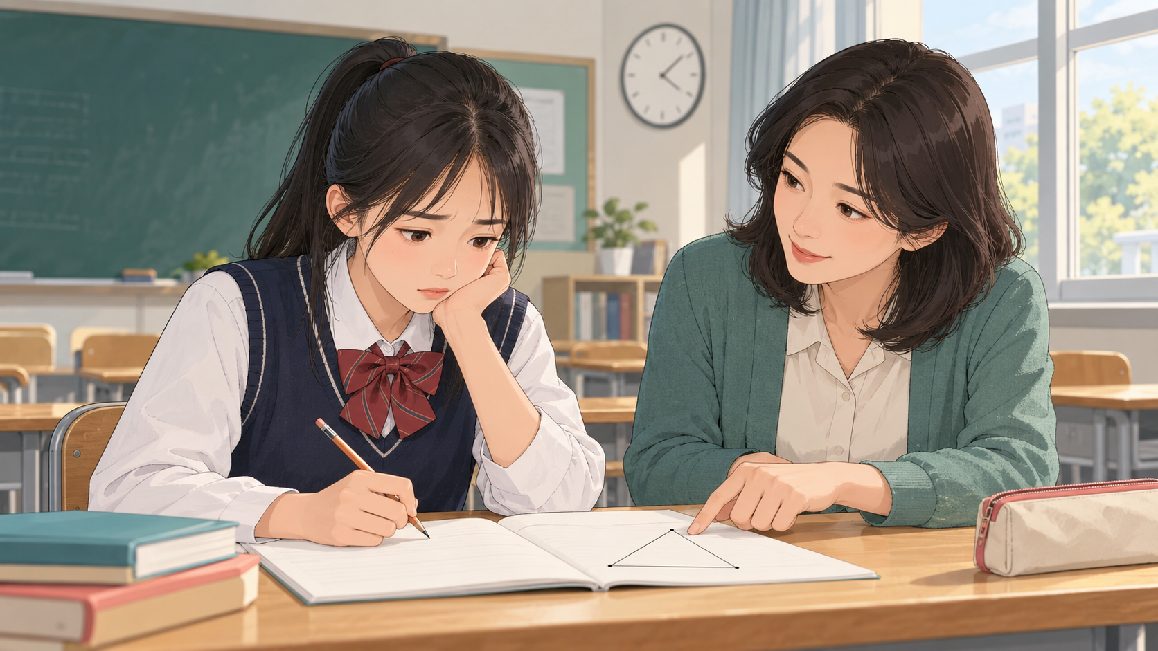 学生与教师讨论数学解题时的紧张体验
