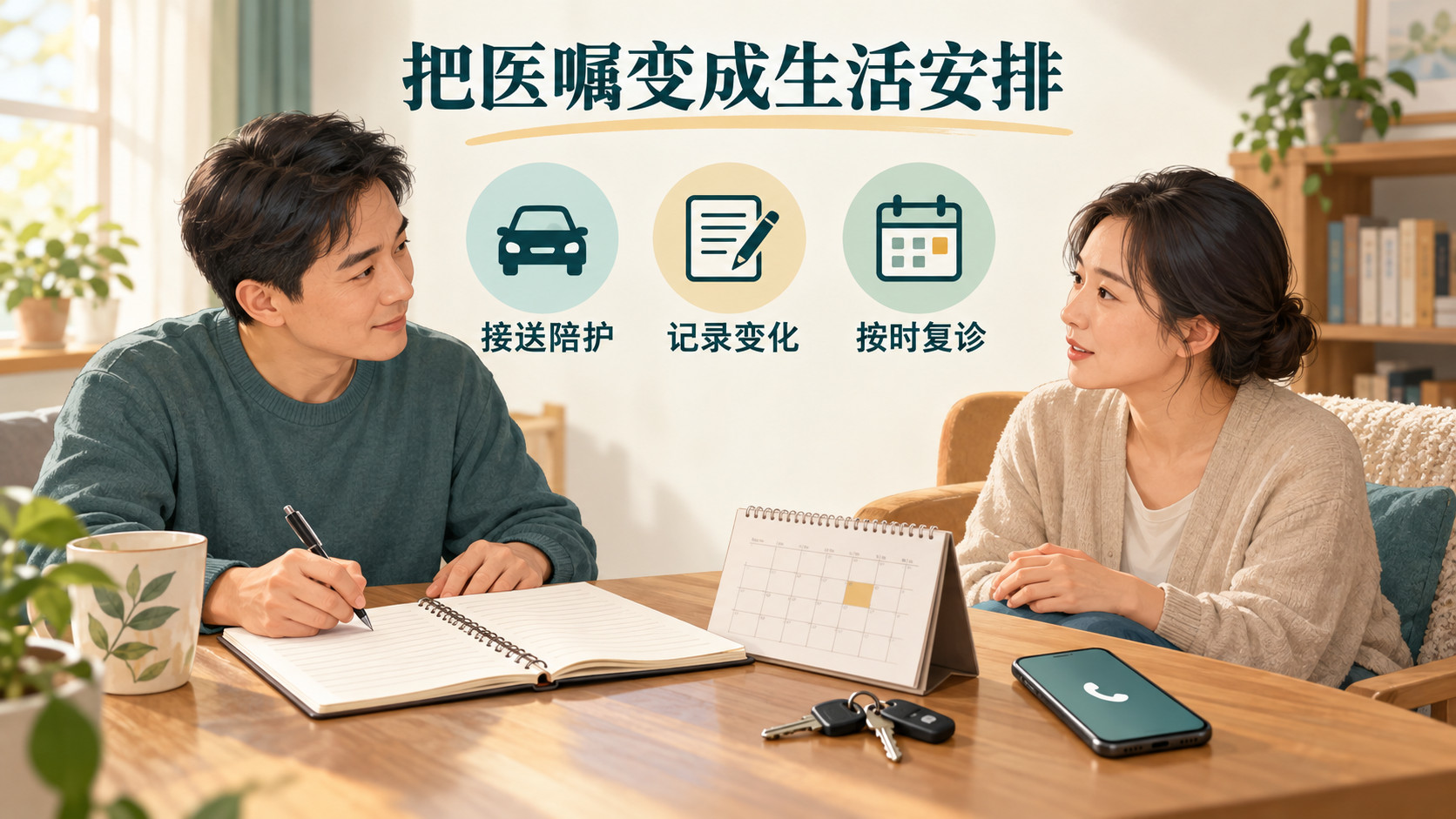 把医嘱变成生活安排:接送陪护、记录变化、按时复诊