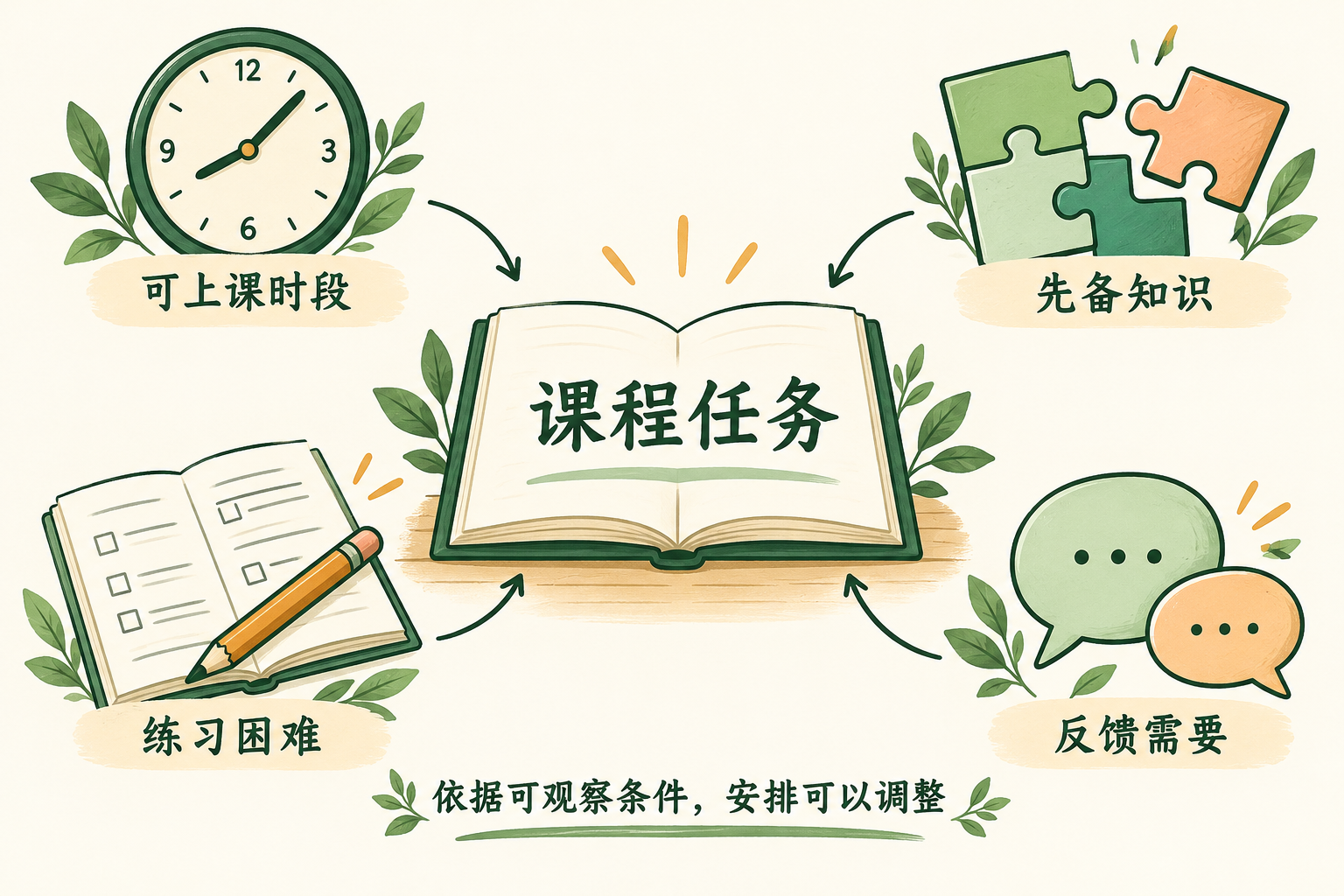 围绕课程任务整理可观察信息,不把学习偏好当成固定匹配标签。