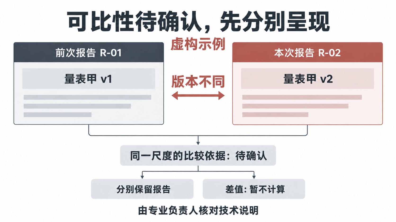 不同版本复测的比较边界