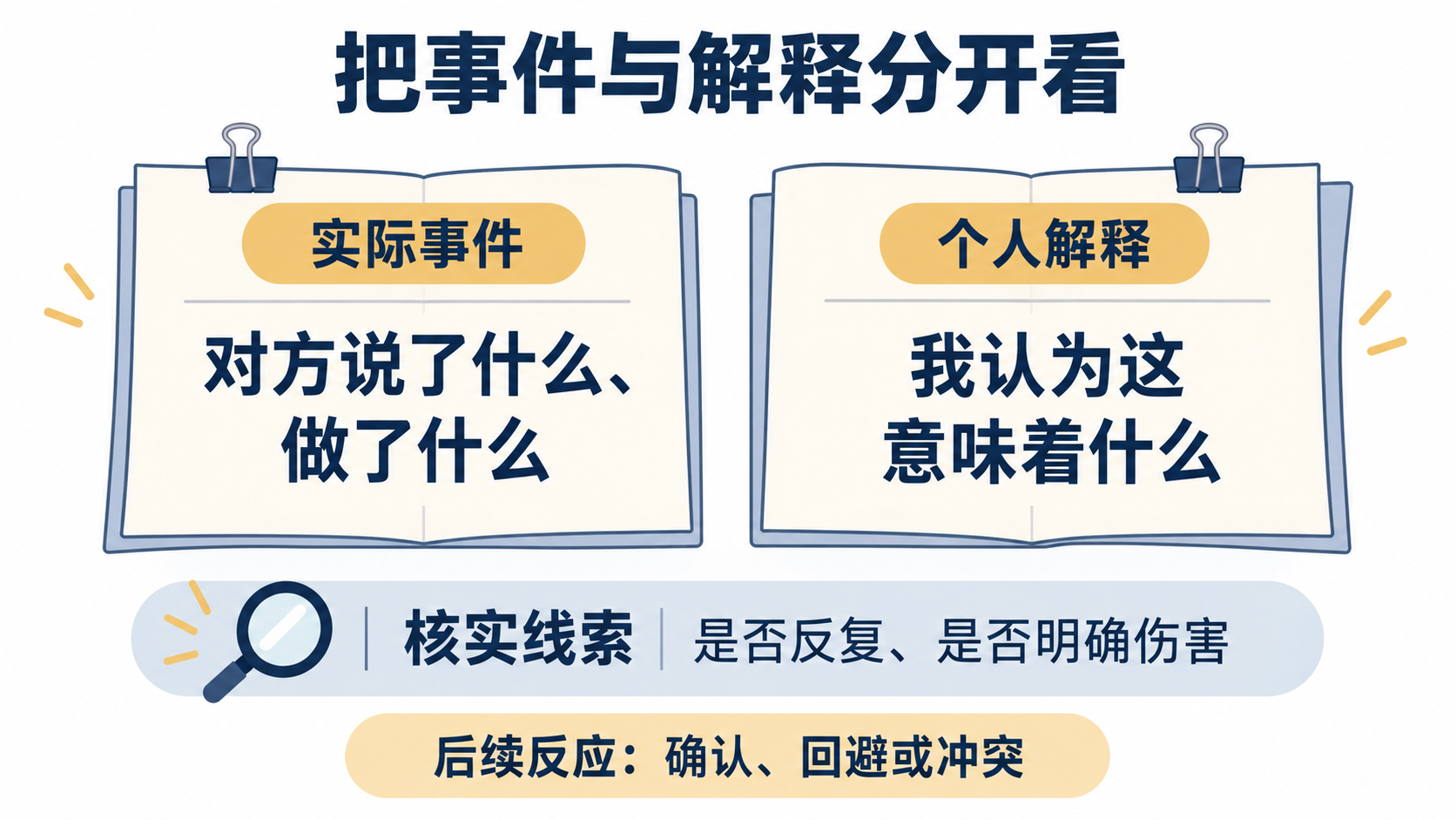 把事件与解释分开看