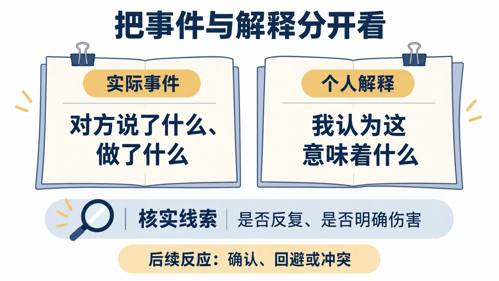 把事件与解释分开看