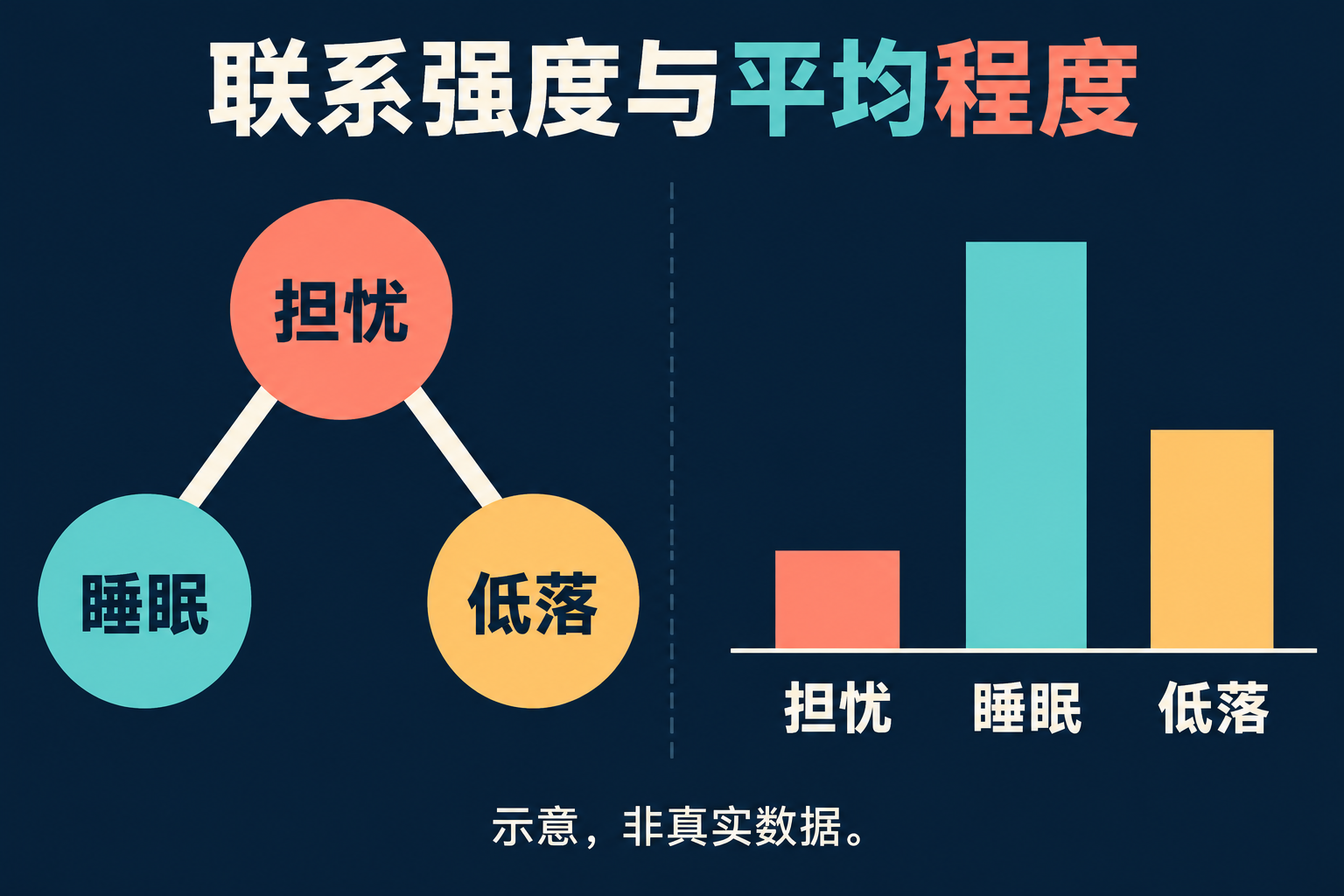网络连接强度与症状平均程度各有含义